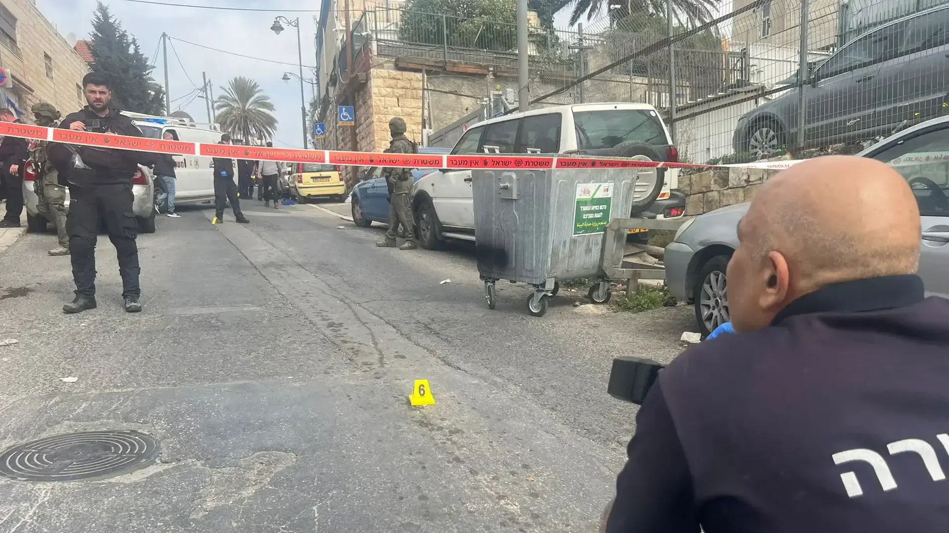 זירת הפיגוע בעיר דוד בירושלים. 28 בינואר 2023 זירת הפיגוע בעיר דוד בירושלים. 28 בינואר 2023