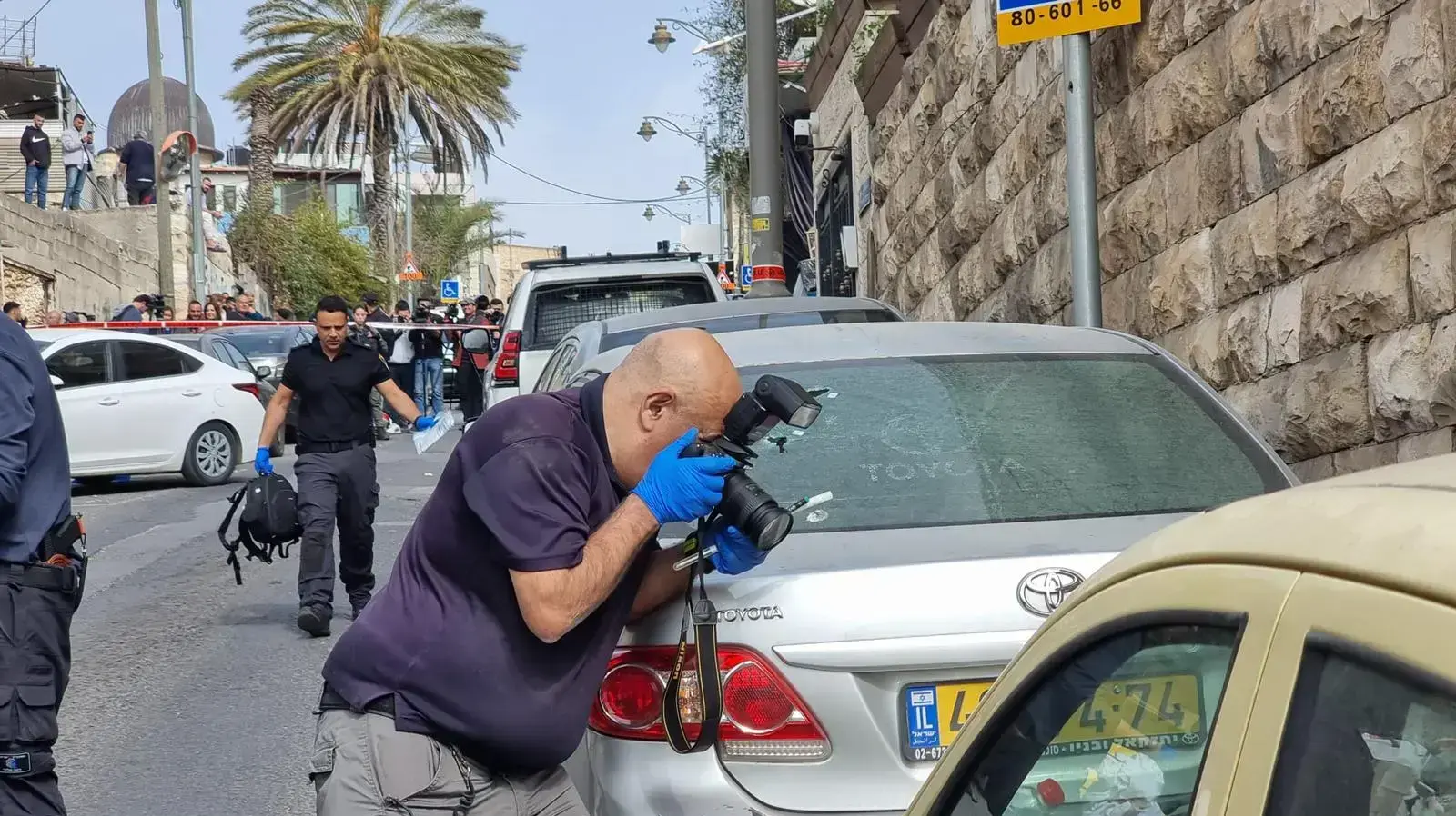 כוחות משטרת ישראל בזירת הפיגוע בעיר דוד בירושלים. 28 בינואר 2023 כוחות משטרת ישראל בזירת הפיגוע בעיר דוד בירושלים. 28 בינואר 2023