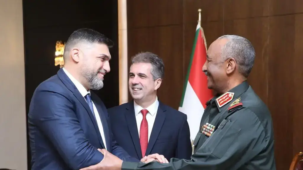 ראש המועצה הצבאית בסודאן הגנרל בורהאן עם מנכ"ל משרד החוץ רונן לוי. 2 בפברואר 2023 ראש המועצה הצבאית בסודאן הגנרל בורהאן עם מנכ"ל משרד החוץ רונן לוי. 2 בפברואר 2023
