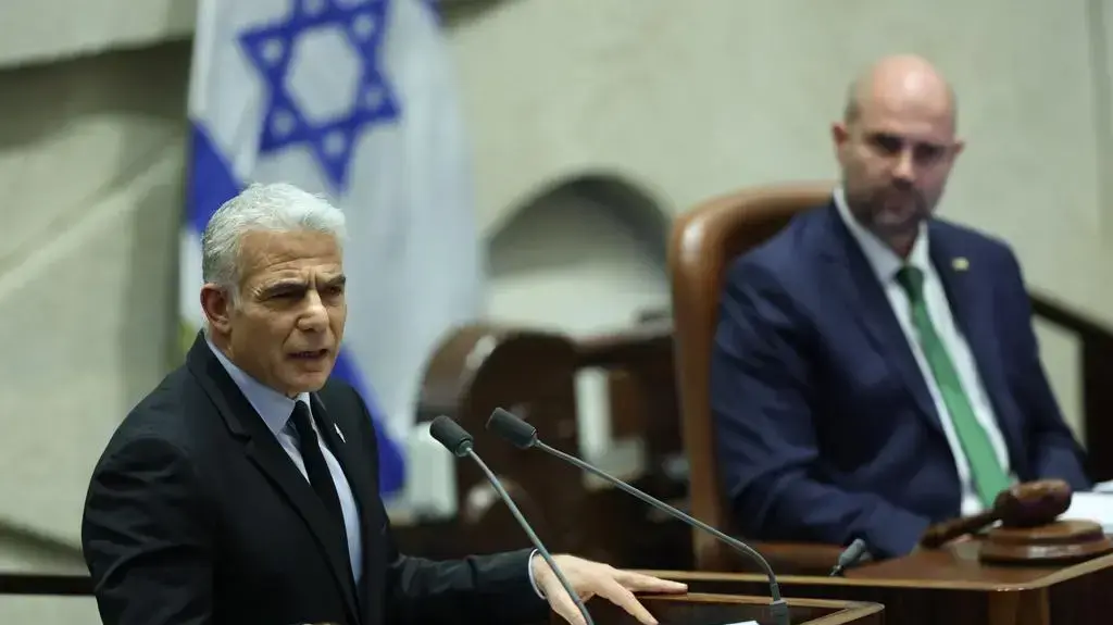 יאיר לפיד בישיבת מליאה חגיגית לרגל יום הולדתה של הכנסת, 6 בפברואר 2023 יאיר לפיד בישיבת מליאה חגיגית לרגל יום הולדתה של הכנסת, 6 בפברואר 2023