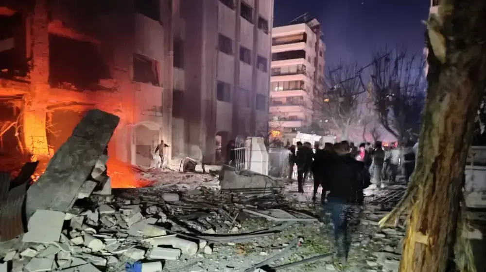 מתחם שהופצץ בדמשק ותקיפתו יוחסה לישראל, 19 בפברואר 2023 מתחם שהופצץ בדמשק ותקיפתו יוחסה לישראל, 19 בפברואר 2023