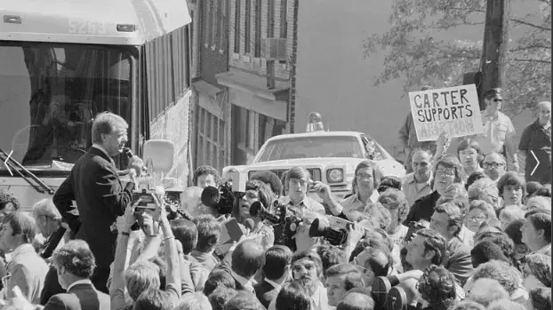 ג'ימי קרטר בקמפיין הבחירות בפיטסבורג 1976 ג'ימי קרטר בקמפיין הבחירות בפיטסבורג 1976