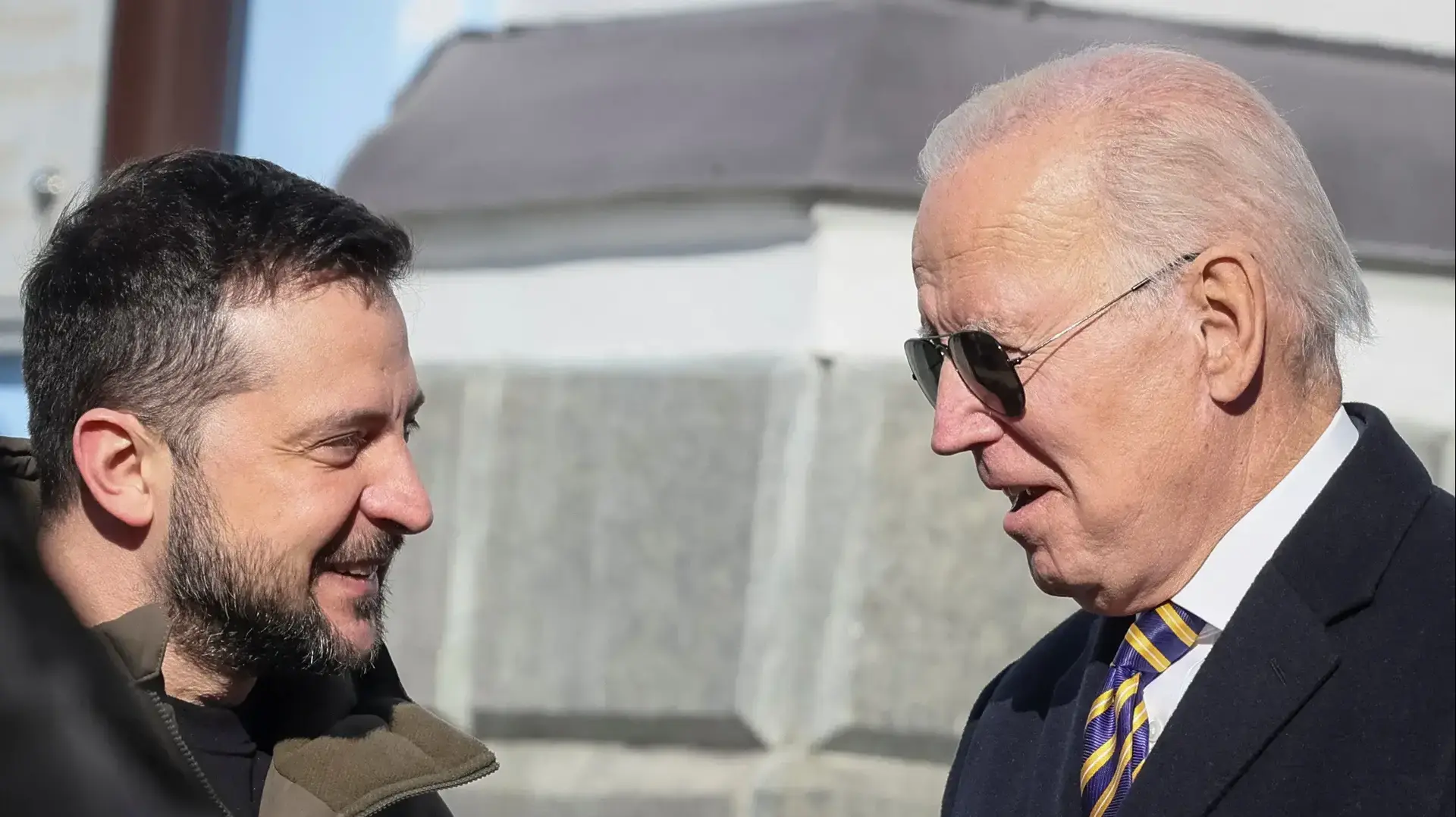 נשיא ארה"ב ג'ו ביידן עם נשיא אוקראינה ולודומיר זלנסקי , קייב, 20 בפברואר 2023 נשיא ארה"ב ג'ו ביידן עם נשיא אוקראינה ולודומיר זלנסקי , קייב, 20 בפברואר 2023