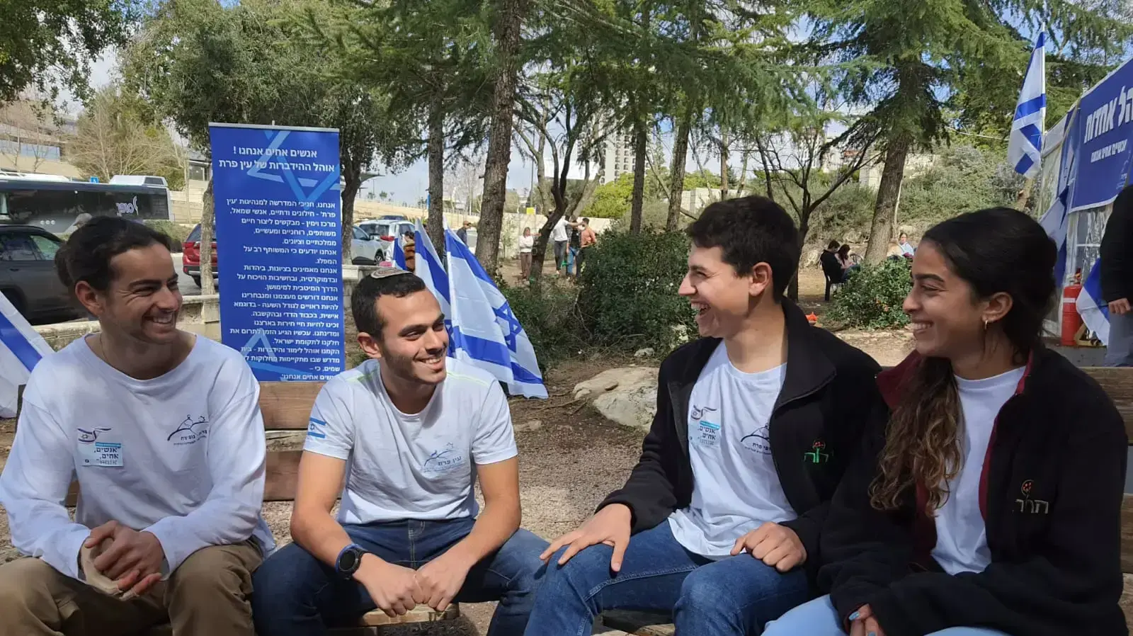 אוהל הידברות של מכיניסטים בין בית המשפט העליון לבין הכנסת. 21 בפברואר 2023