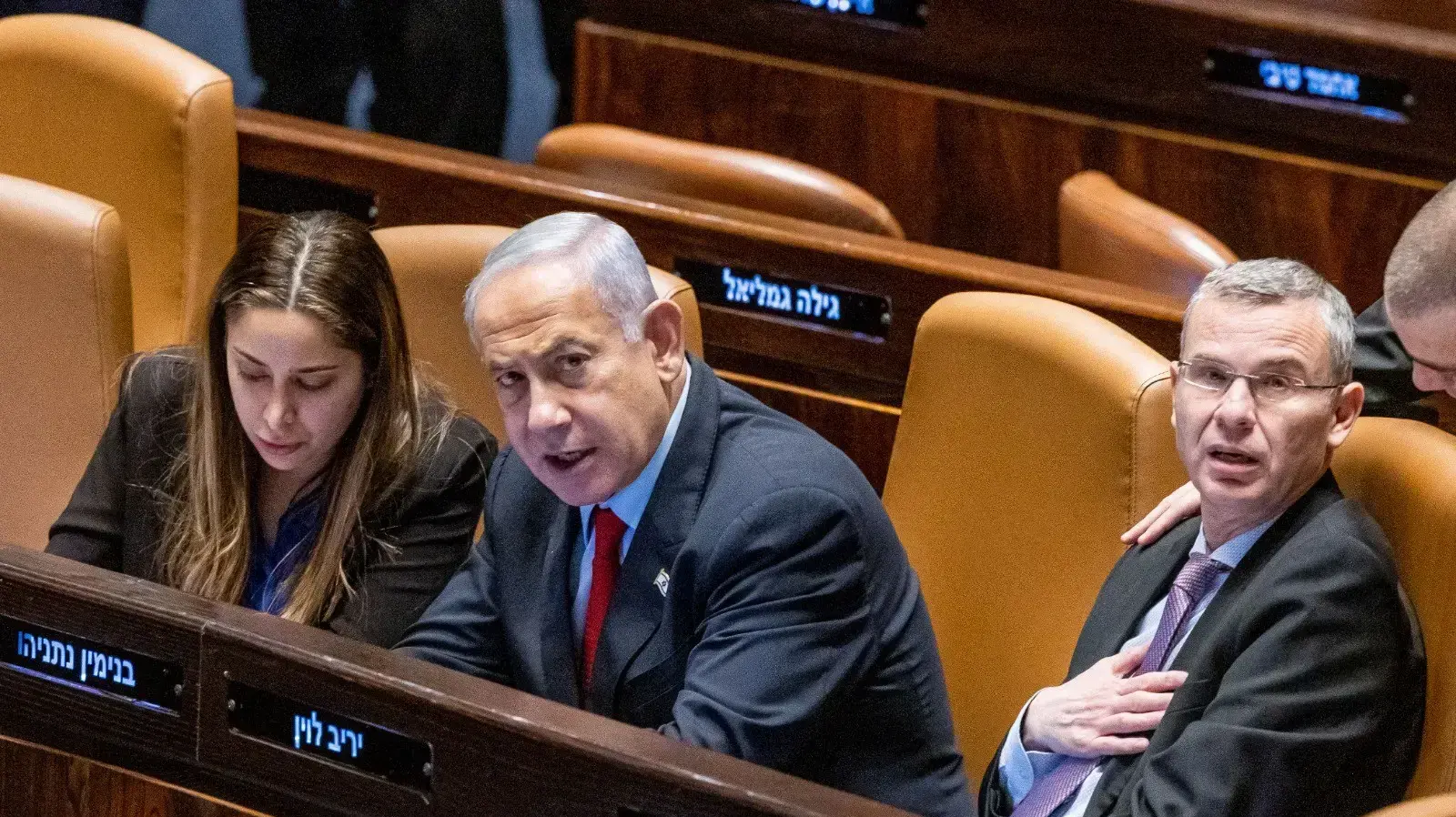 בנימין נתניהו, יריב לוין, מאי גולן, הצבעה במליאת הכנסת, 22 בפברואר 2023