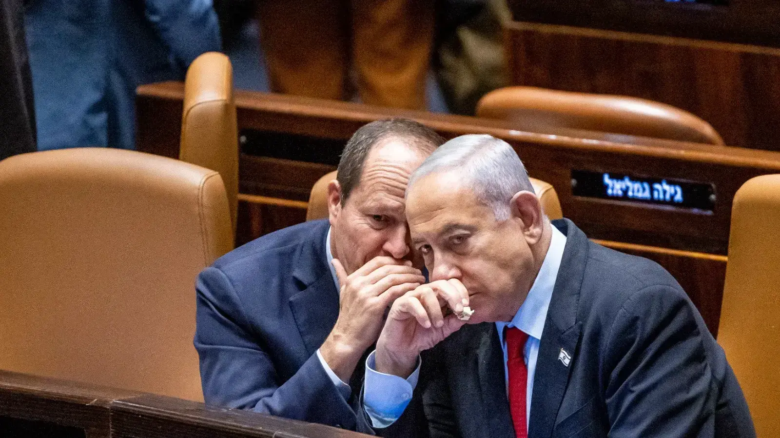 בנימין נתניהו,ניר ברקת, הצבעה במליאת הכנסת, 22 בפברואר 2023 בנימין נתניהו,ניר ברקת, הצבעה במליאת הכנסת, 22 בפברואר 2023