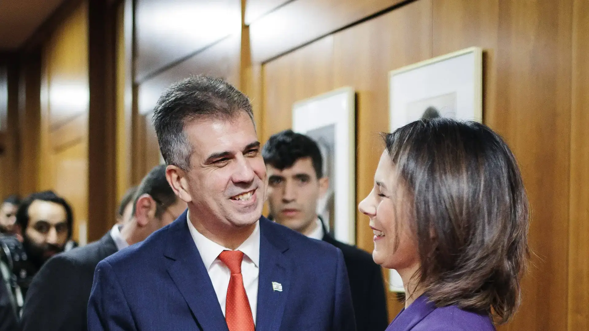 שר החוץ אלי כהן ושרת החוץ של גרמניה אנאלנה ברבוק שר החוץ אלי כהן ושרת החוץ של גרמניה אנאלנה ברבוק