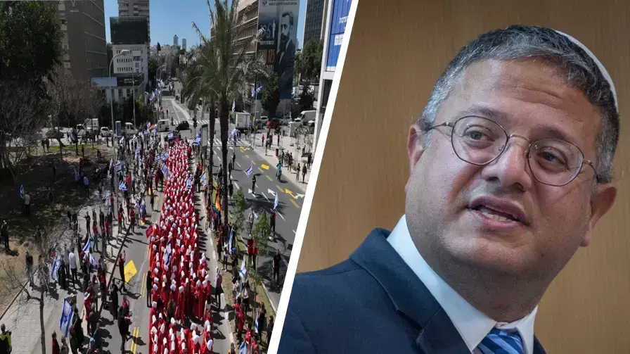 סיפורה של שפחה במהלך הפגנה נגד המחאה המשפטית,קפלן ת"א, 16 במרץ 2023

איתמר בן גביר, השר לביטחון לאומי,24 בינואר 2023
