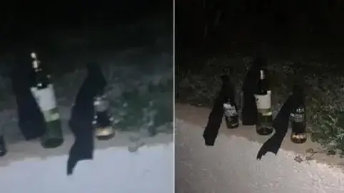 בקבוקי התבערה שתוכננו להיזרק על מסגד סידני עלי בהרצליה בקבוקי התבערה שתוכננו להיזרק על מסגד סידני עלי בהרצליה