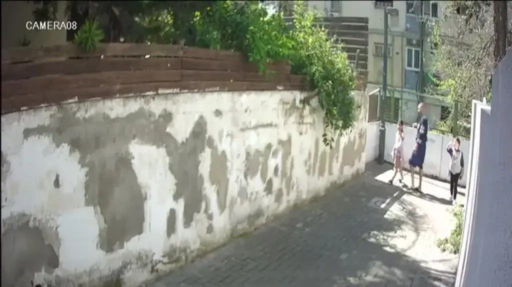 גבר מטריד מינית ילדה בגני תקווה (צילום: מצלמת אבטחה, עיריית גני תקווה)