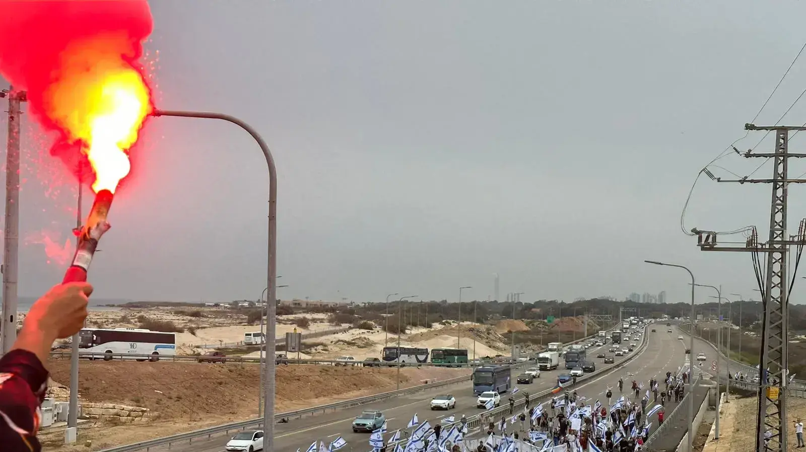 הפגנות בכביש החוף. 23 במרץ 2023 הפגנות בכביש החוף. 23 במרץ 2023