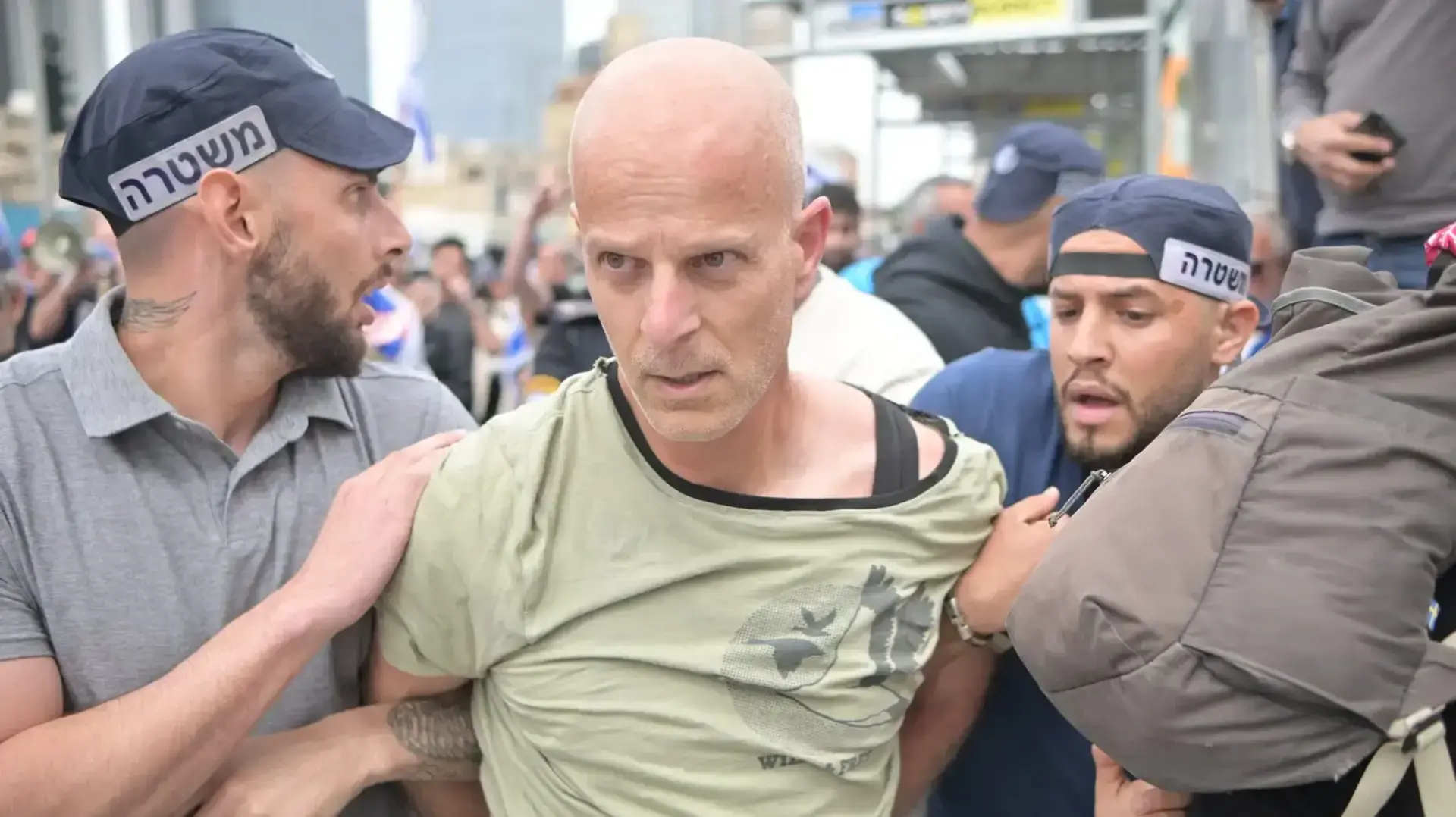 מעצרים במהלך הפגנה נגד המהפכה המשפטית, קפלן תל אביב, 23 במרץ 2023 מעצרים במהלך הפגנה נגד המהפכה המשפטית, קפלן תל אביב, 23 במרץ 2023