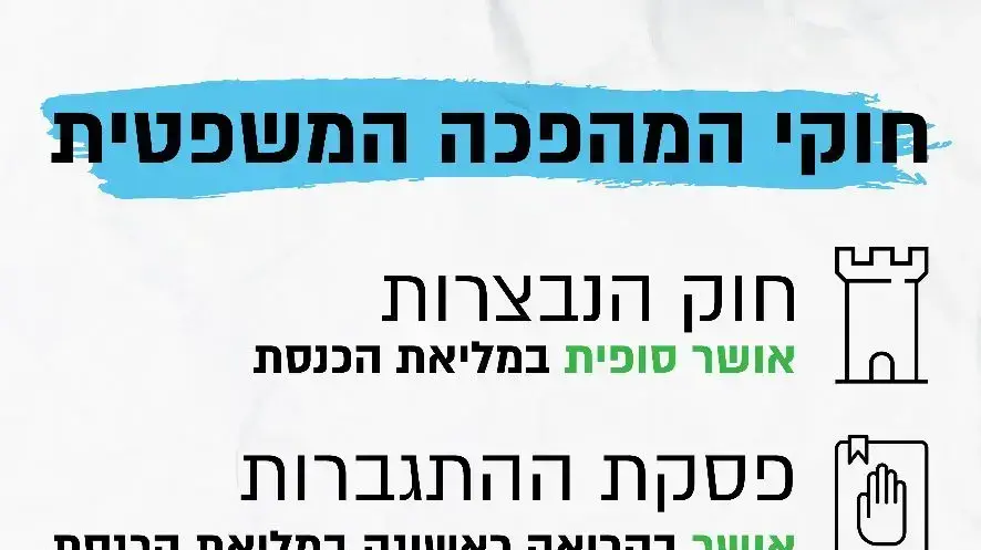 סטטוס החוקים של המהפכה המשפטית סטטוס החוקים של המהפכה המשפטית