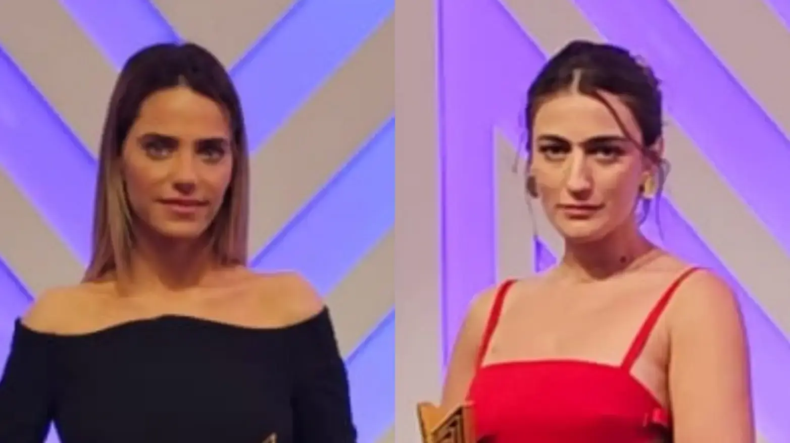רותם סלע וגל מלכה בפסטיבל סירייס מאניה בו זכו פרס השחקנית הראשית הטובה ביותר על השתתפותן בסדרה "גוף שלישי" של קשת