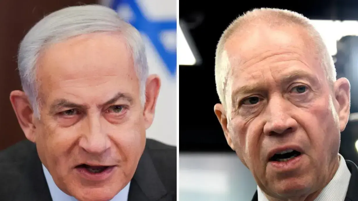 שר הביטחון יואב גלנט
ראש הממשלה בנימין נתניהו
שר הביטחון יואב גלנט
ראש הממשלה בנימין נתניהו