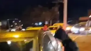 מפגיני ימין ייצרו מחסום מאולתר בצומת תל יוסף. 27 במרץ 2023