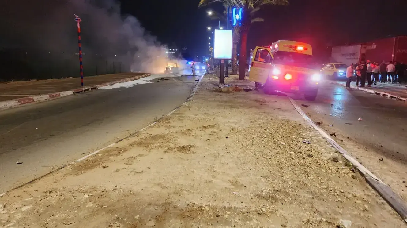 שני פצועים קשה בפיצוץ רכב בלוד, 10 באפריל 2023