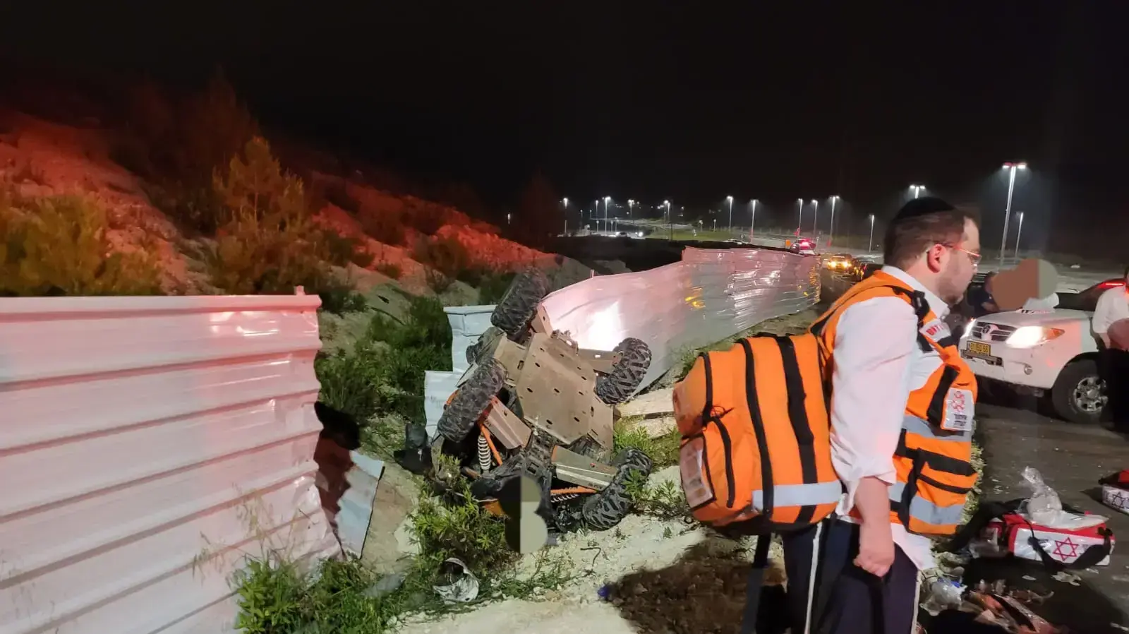 זירת התאונה בבית שמש, 11 באפריל 2023 זירת התאונה בבית שמש, 11 באפריל 2023