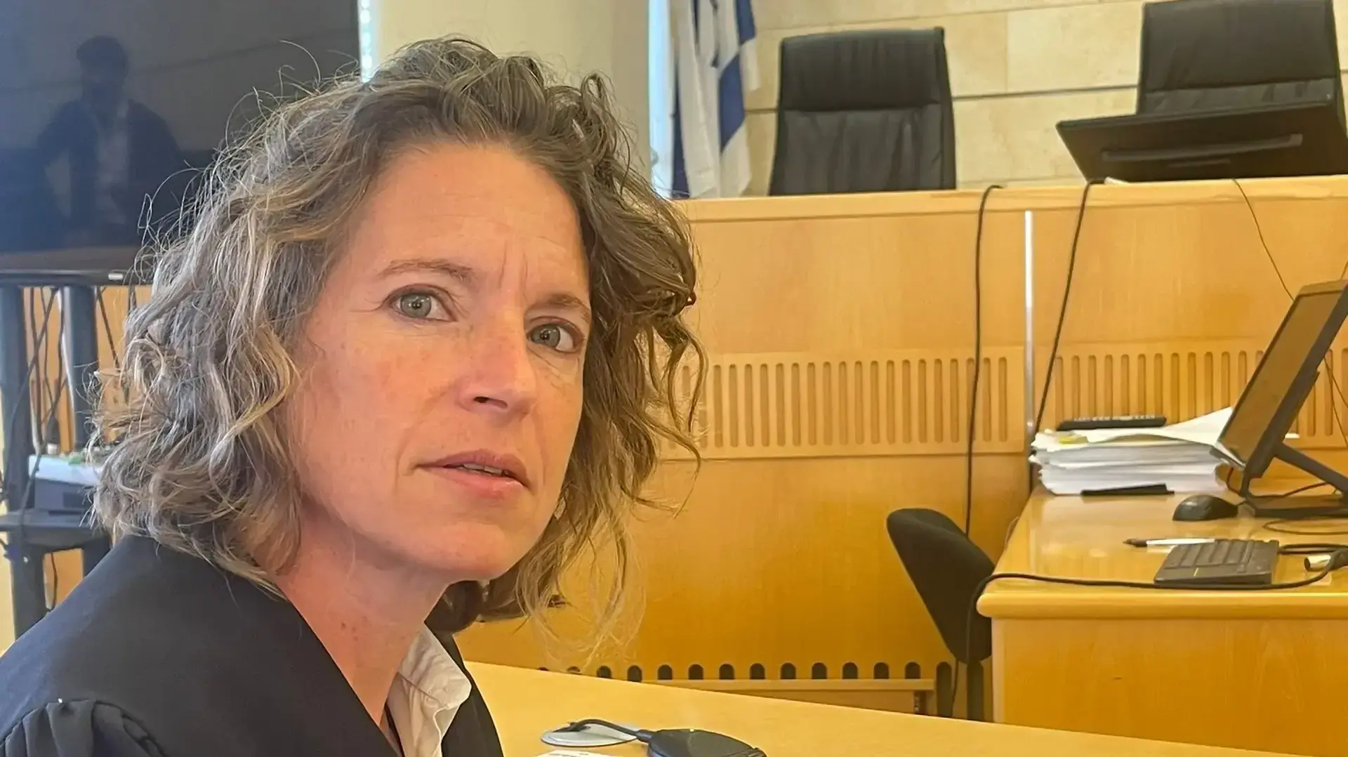 עו"ד אילה הוניגמן, המייצגת את הפרקליט המבקש להפגין כנגד המהפכה המשפטית עו"ד אילה הוניגמן, המייצגת את הפרקליט המבקש להפגין כנגד המהפכה המשפטית