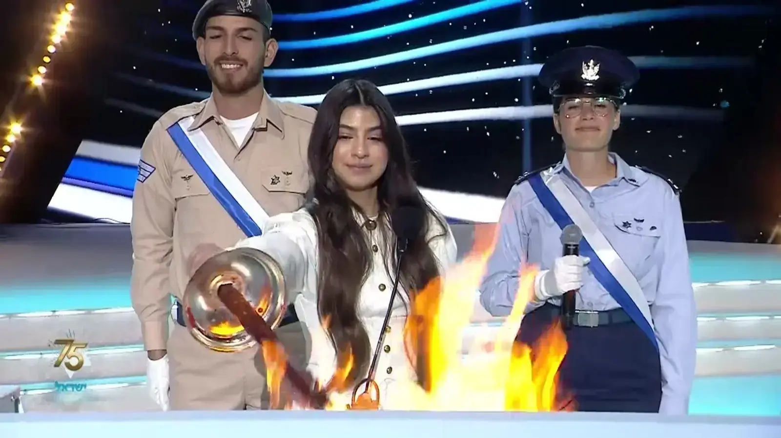 טקס הדלקת המשואות בהר הרצל, ירושלים  25 באפריל 2023