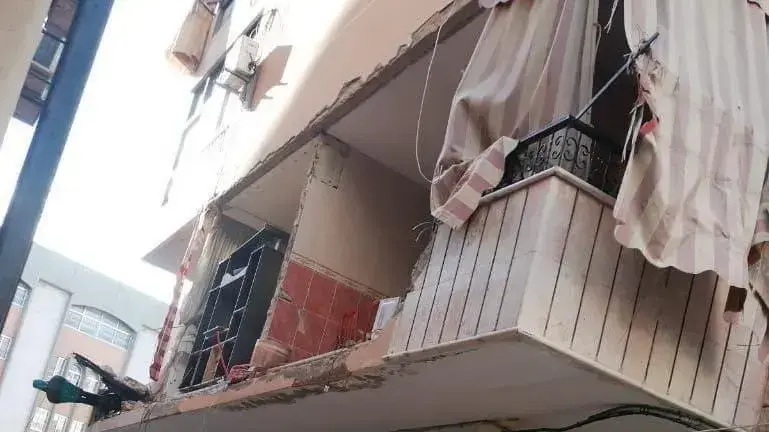 הדירה שהתפוצצה בפרבר של ביירות בלבנון. 27 באפריל 2023 הדירה שהתפוצצה בפרבר של ביירות בלבנון. 27 באפריל 2023