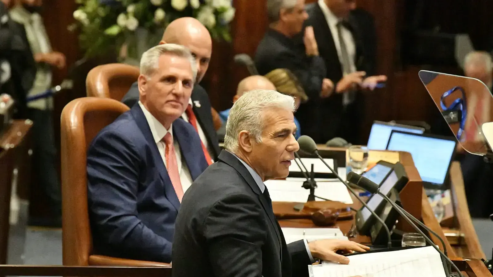 יו"ר האופוזיציה יאיר לפיד בפתיחת כנס הקיץ של הכנסת וביקור יו"ר בית הנבחרים קווין מקארת'י יו"ר האופוזיציה יאיר לפיד בפתיחת כנס הקיץ של הכנסת וביקור יו"ר בית הנבחרים קווין מקארת'י