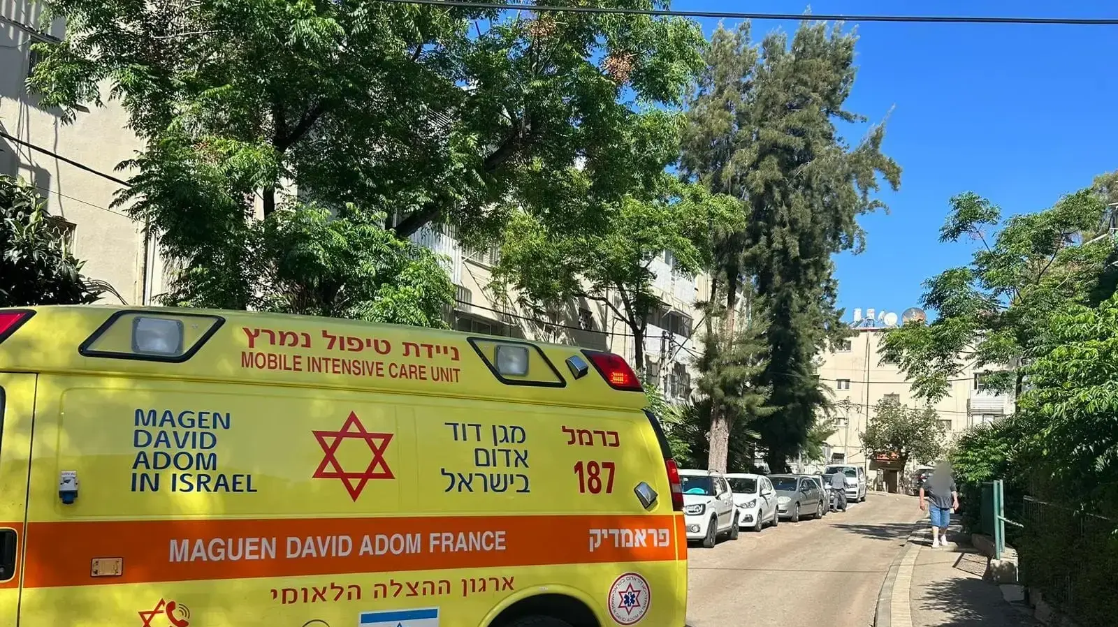 הזירה בחיפה שבה נמצאו אישה ובנה הפעוט