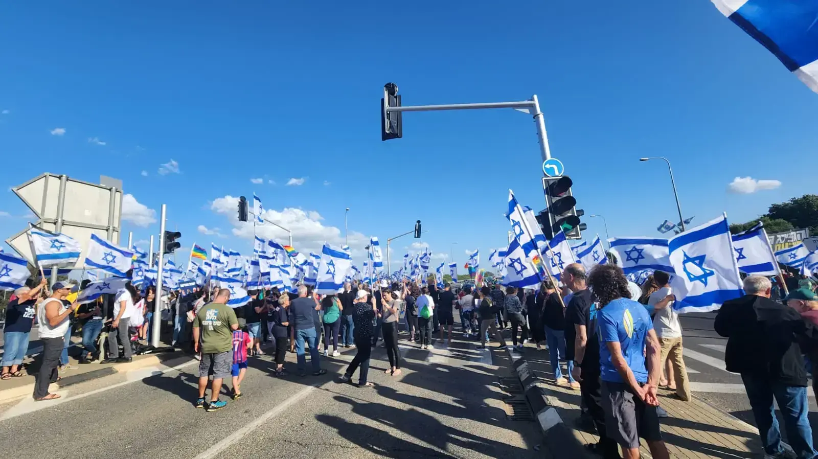 הפגנה נגד המהפכה המשפטית בצומת הגומא, 6 במאי 2023