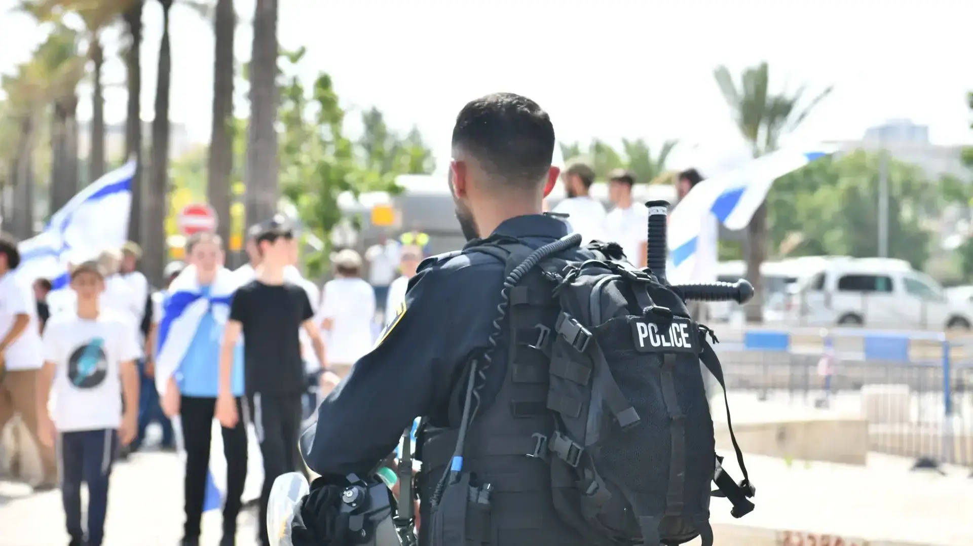 משטרת ישראל נערכת למצעד הדגלים בירושלים. 10 במאי 2023 משטרת ישראל נערכת למצעד הדגלים בירושלים. 10 במאי 2023