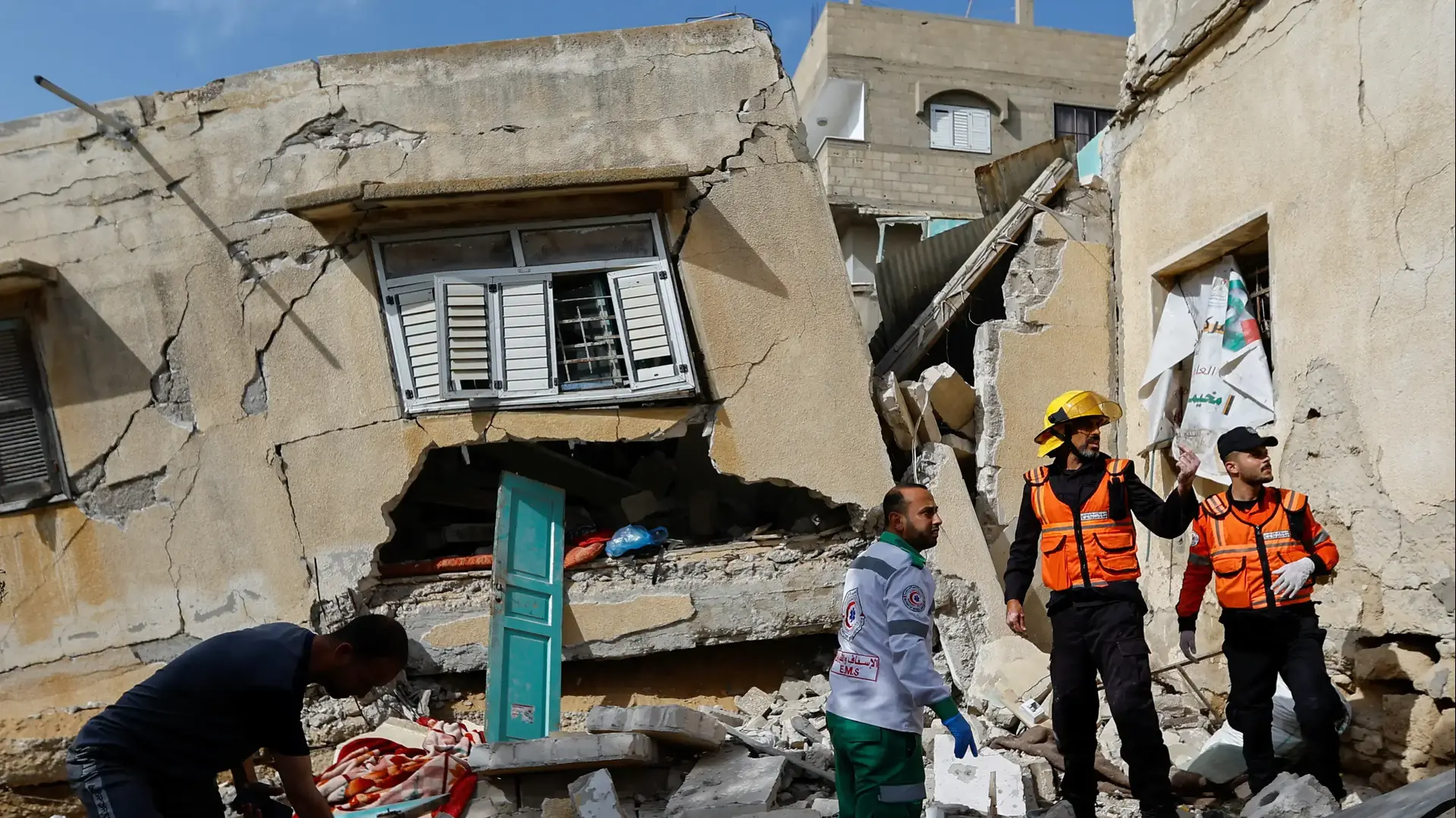 הריסות ביתו של אחמד אבו דקה, בכיר הג'יהאד האסלאמי, רצועת עזה, 11 במאי 2023 הריסות ביתו של אחמד אבו דקה, בכיר הג'יהאד האסלאמי, רצועת עזה, 11 במאי 2023