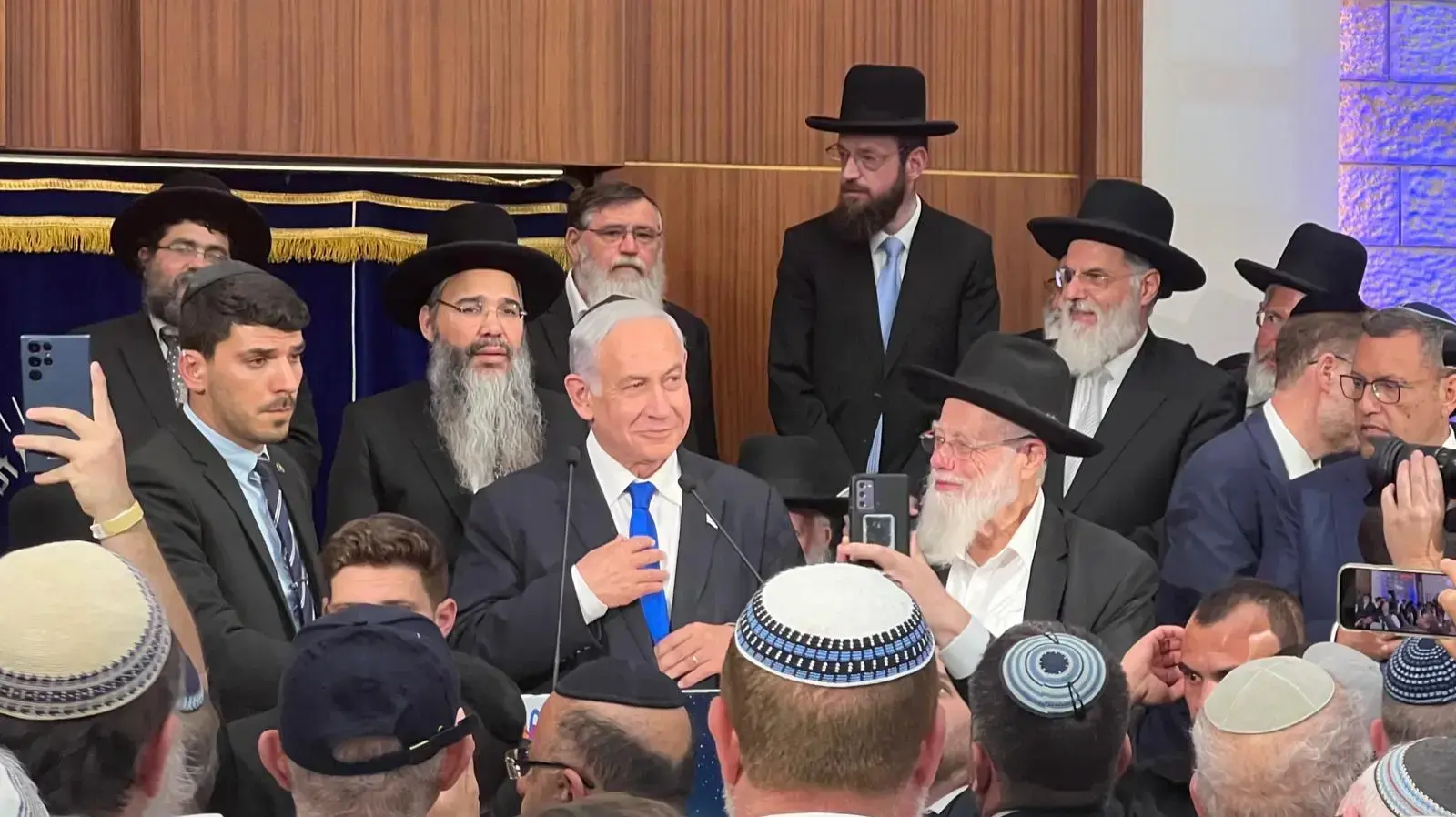 ראש הממשלה נתניהו במרכז הרב בירושלים. 19 במאי 2023