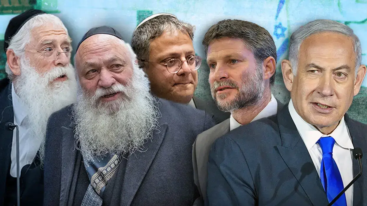 בנימין נתניהו, בצלאל סמוטריץ', איתמר בן גביר, יצחק גולדקנופף, מאיר פרוש