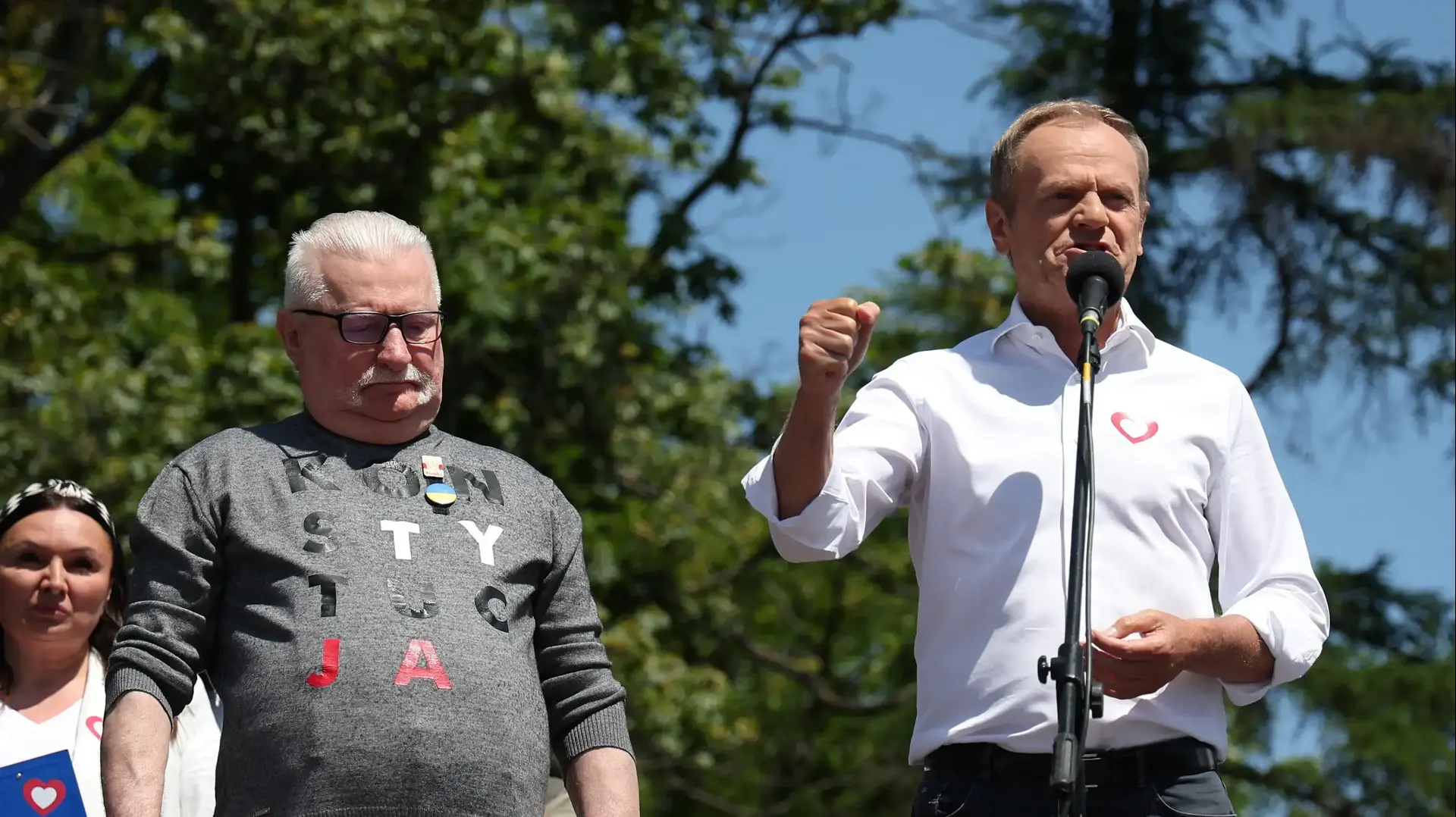 Leader of main opposition party Civic Platform (PO) Donald Tusk and former Polish President and Peace Nobel Prize laureate Lech Walesa take part in the march on the 34th anniversary of the first democratic elections in postwar Poland, in Warsaw, Poland, June 4, 2023. REUTERS/Kacper Pempel
Leader of main opposition party Civic Platform (PO) Donald Tusk and former Polish President and Peace Nobel Prize laureate Lech Walesa take part in the march on the 34th anniversary of the first democratic elections in postwar Poland, in Warsaw, Poland, June 4, 2023. REUTERS/Kacper Pempel