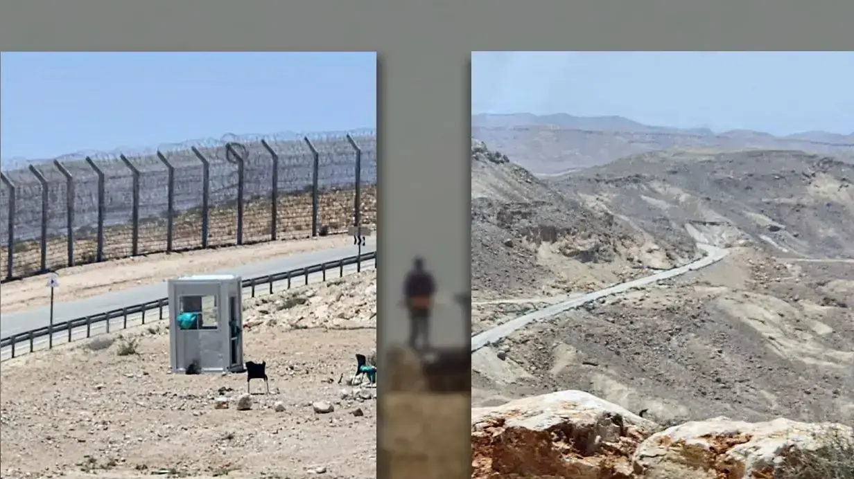 הקרבה בין הגדר לעמדת השמירה, הר חריף, גבול מצרים
