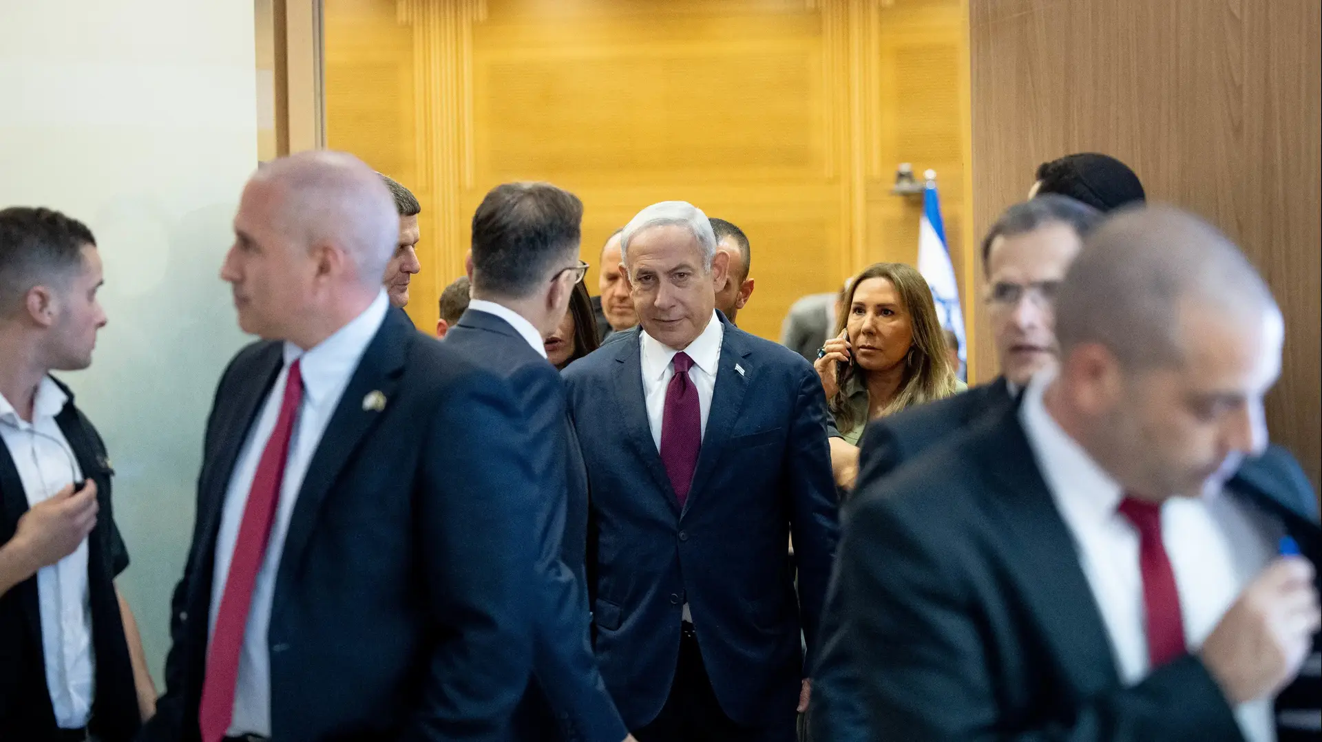 ראש הממשלה בנימין נתניהו לאחר כינוס ראשי מפלגות הקואליציה. 14 ביוני 2023