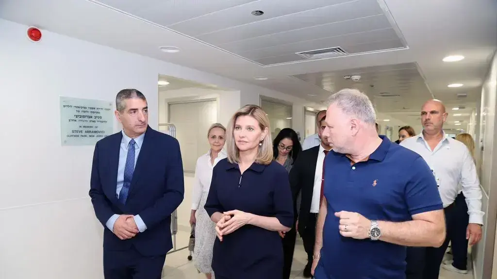 אשת נשיא אוקראינה, אולנה זלנסקה, ביקרה במרכז הרפואי שיבא. 19 ביוני 2023
