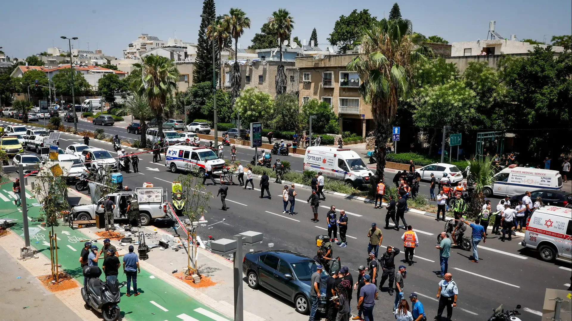 פיגוע דקירה ודריסה בתל אביב. 04 ביולי 2023 פיגוע דקירה ודריסה בתל אביב. 04 ביולי 2023