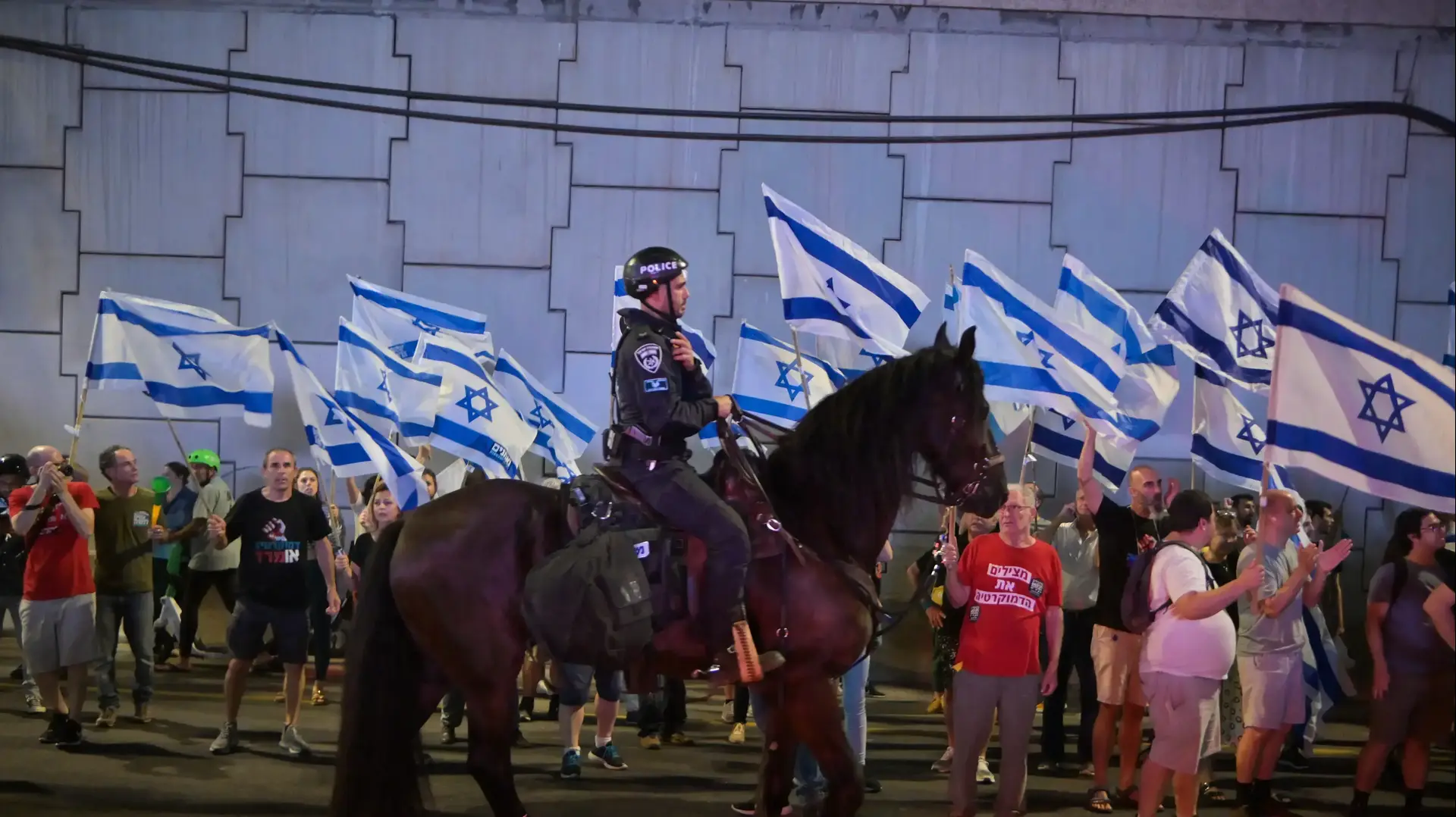 הפגנה לאחר הודעת הפרישה של ניצב עמי אשד מהמשטרה, נתיבי איילון ת"א, 6 ביולי 2023