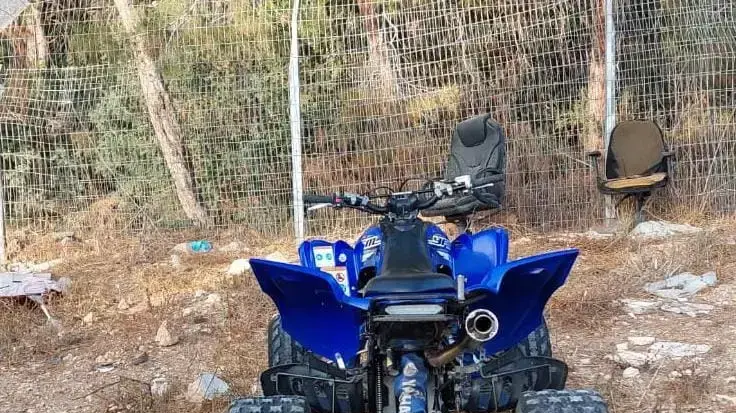 הטרקטורון שהוחרם על ידי הצעיר מפוריידיס