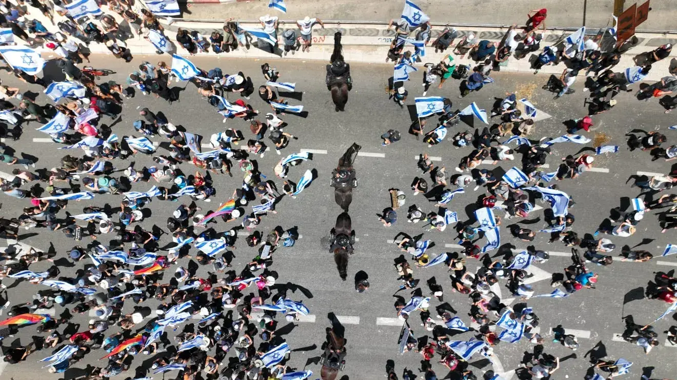 יום השיבושים: מחאות נגד המהפכה המשפטית,תל אביב.11 ביולי 2023 יום השיבושים: מחאות נגד המהפכה המשפטית,תל אביב.11 ביולי 2023