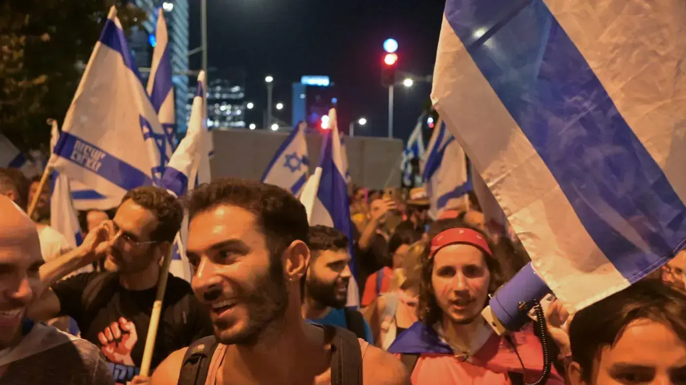 הפגנות נגד הרפורמה המשפטית בקפלן, תל אביב כחלק מיום השיבוש 11 ביולי 2023 הפגנות נגד הרפורמה המשפטית בקפלן, תל אביב כחלק מיום השיבוש 11 ביולי 2023