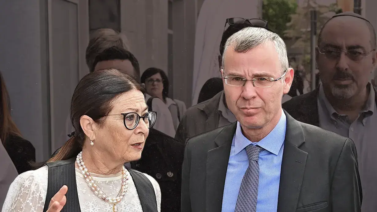 שר המשפטים יריב לוין ונשיאת בית המשפט העליון אסתר חיות שר המשפטים יריב לוין ונשיאת בית המשפט העליון אסתר חיות