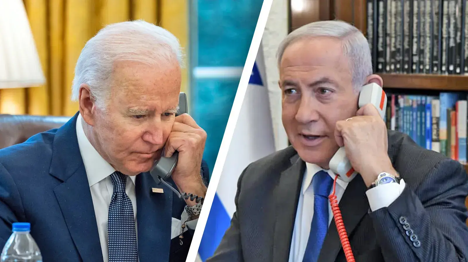 נשיא ארה"ב ג'ו ביידן בטלפון, ראש הממשלה בנימין נתניהו בטלפון נשיא ארה"ב ג'ו ביידן בטלפון, ראש הממשלה בנימין נתניהו בטלפון