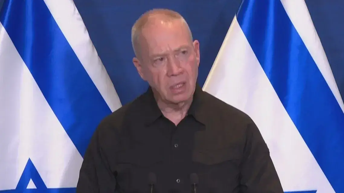 יואב גלנט בהצהרה לתקשורת במהלך מבצע מגן וחץ. 10 במאי 2023