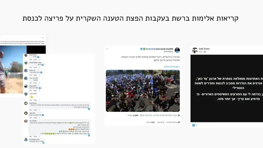 הסתה, גזענות ופייק ניוז ברשת במהלך הפגנות נגד המהפכה המשפטית הסתה, גזענות ופייק ניוז ברשת במהלך הפגנות נגד המהפכה המשפטית