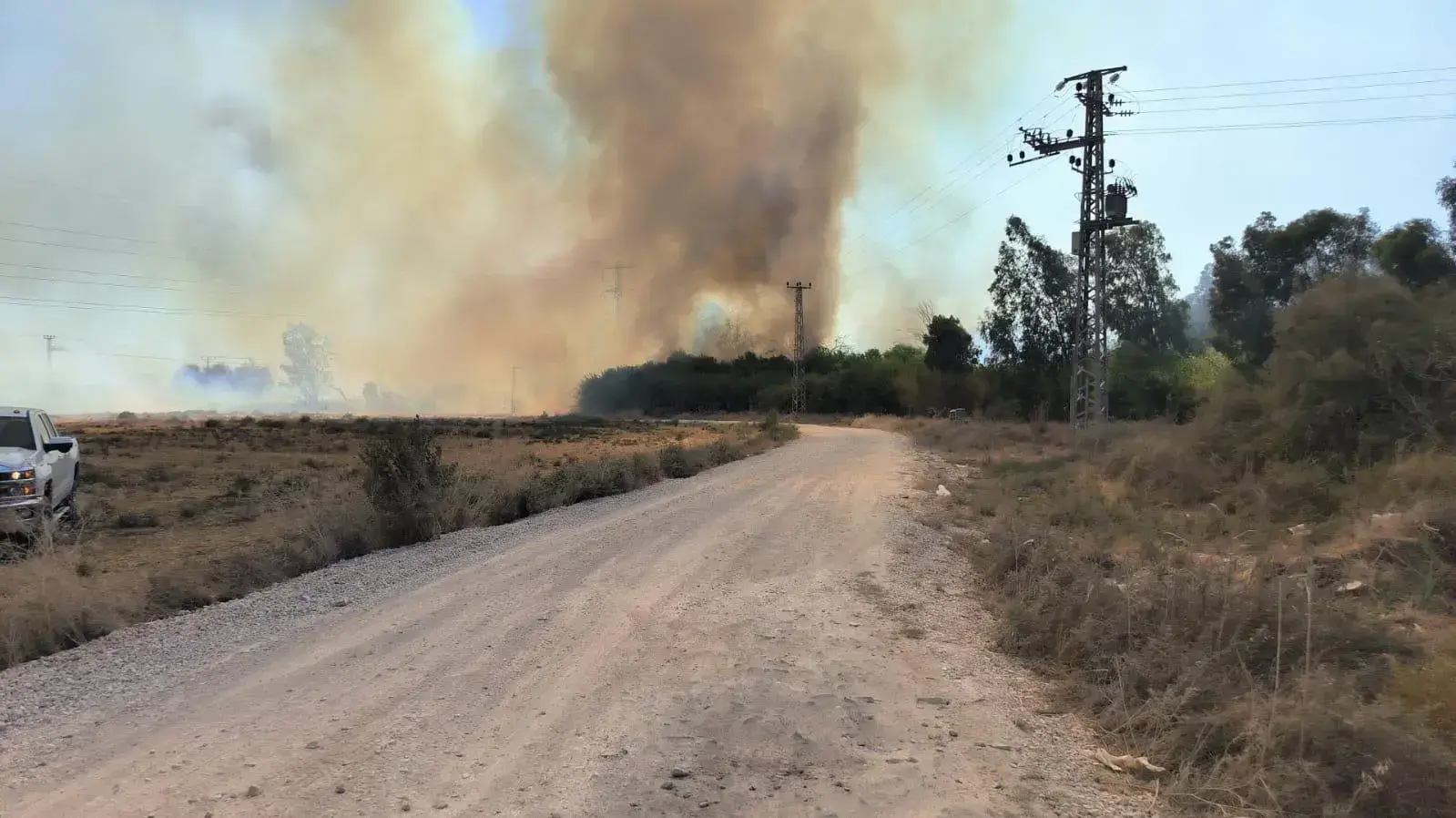 שריפה שפרצה בשבעה מוקדים בשטח פתוח באזור גשר אריק שבגליל העליון - סמוך לכביש 87. 4 באוגוסט 2023