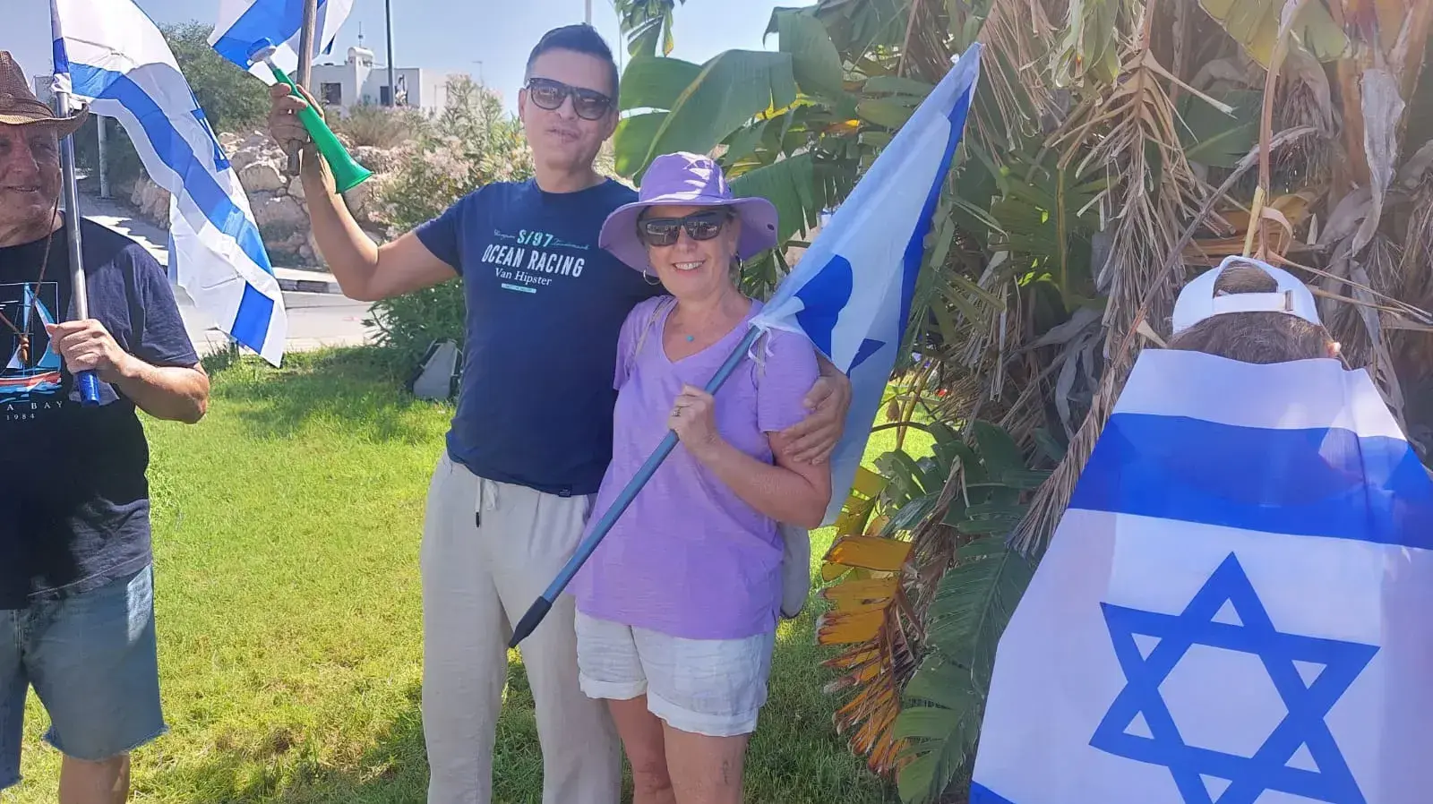 מפגינים נגד בן גביר בפאפוס, 5 באוגוסט 2023 מפגינים נגד בן גביר בפאפוס, 5 באוגוסט 2023