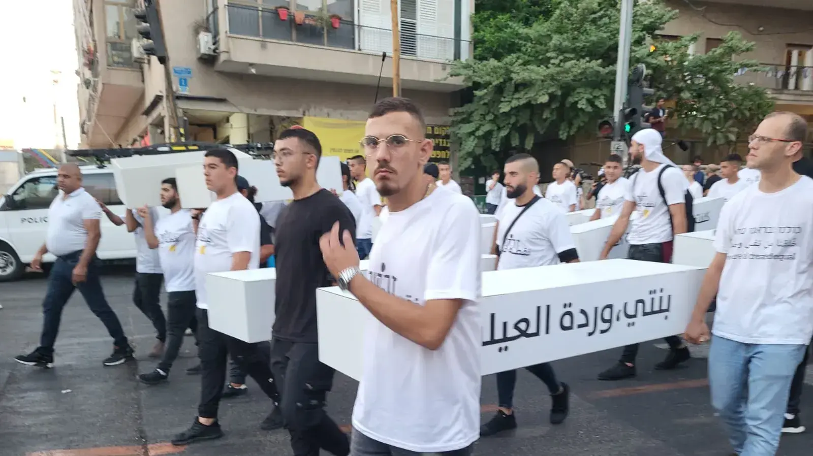 הפגנה על האלימות בחברה הערבית. .הבימה, תל אביב.  6 באוגוסט 2023
