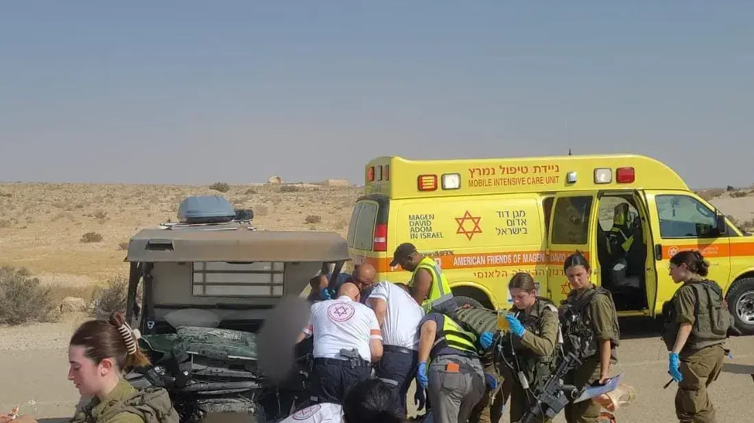 זירת תאונת טרקטורון בנגב, 12 באוגוסט 2023 זירת תאונת טרקטורון בנגב, 12 באוגוסט 2023