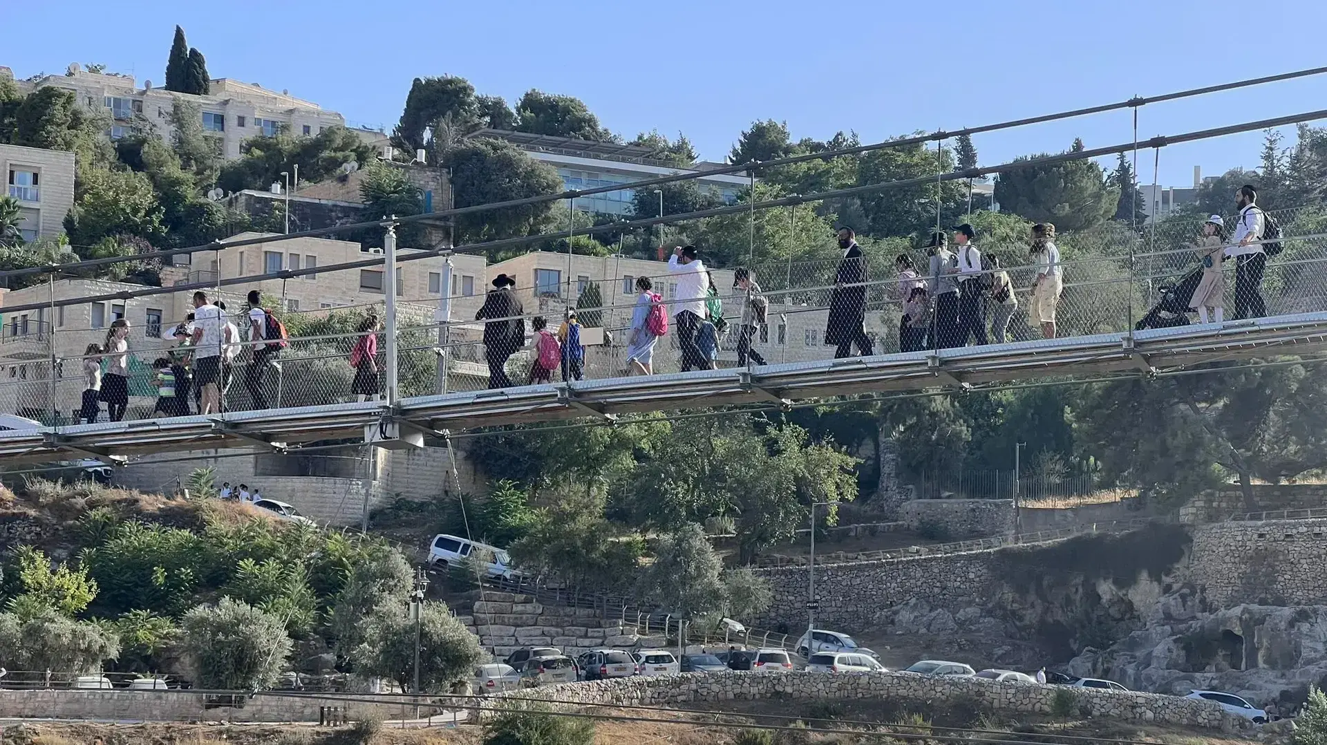 פקקים באזור גשר גיא בן הינום. בירושלים, 15 באוגוסט 2023 פקקים באזור גשר גיא בן הינום. בירושלים, 15 באוגוסט 2023